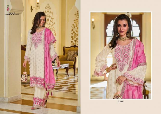 Zarkash By Eba Chinon Heavy Embroidery Wedding Wear Readymade Suits Wholesale Shop In Surat
